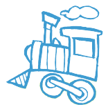 dibujo tren de vuelta de los galachos